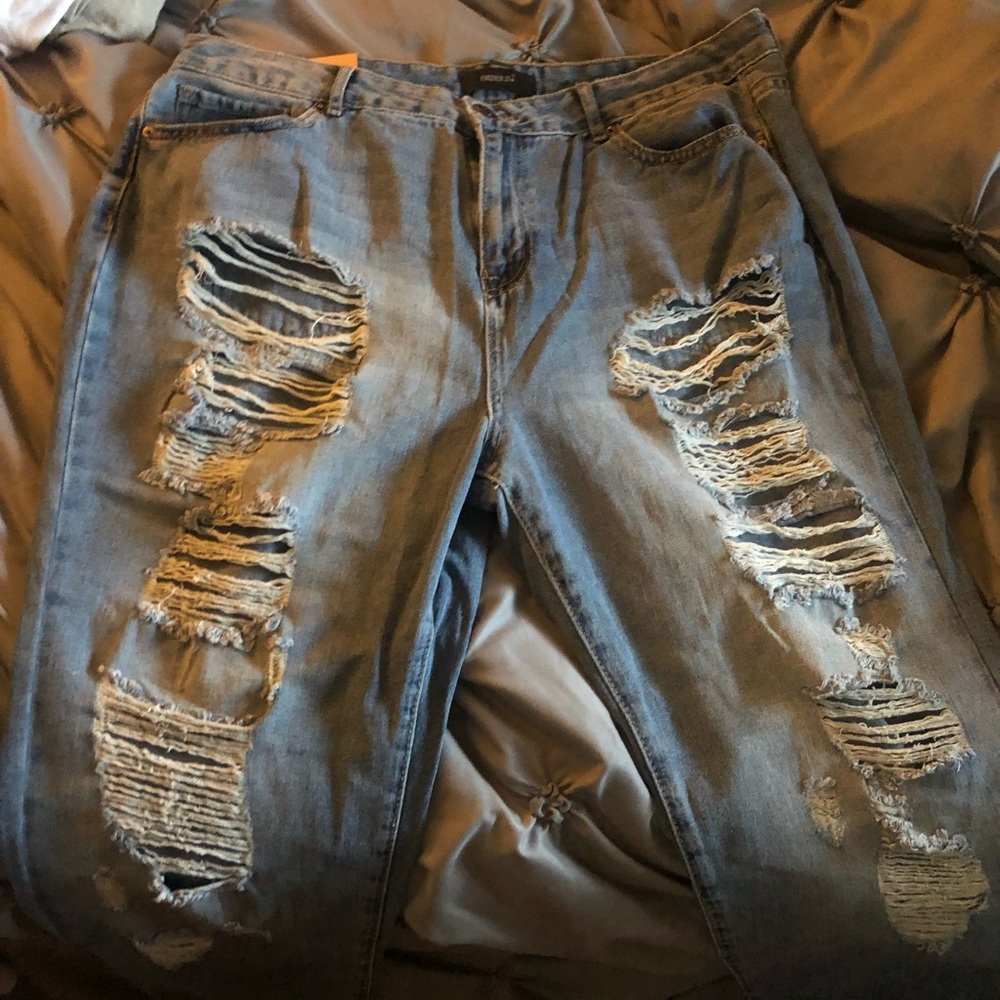 Denim High rise boyfriend jeans